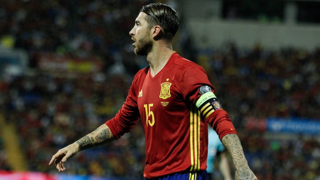 Sergio Ramos lleva 180 partidos con España.
