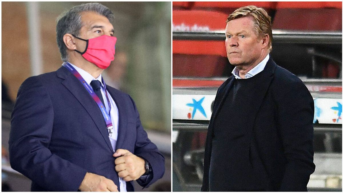 Laporta no tiene descartada la continuidad de Koeman. Laporta no tiene descartada la continuidad de Koeman.