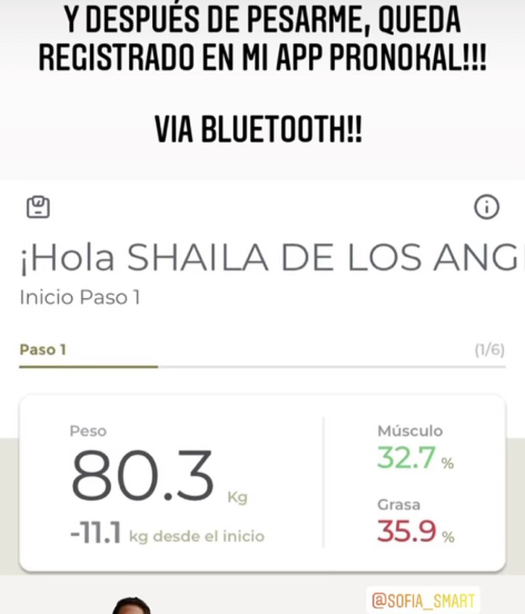 Shaila Dúrcal ha perdido once kilos