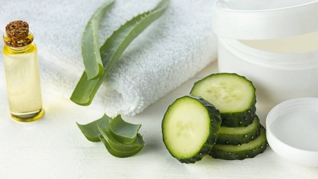 La crema se podrá realizar con aloe vera y pepino.