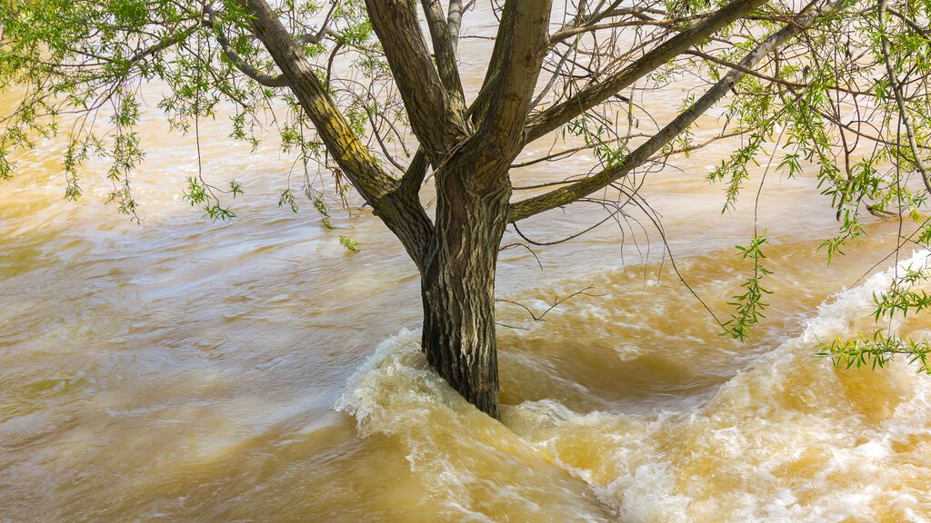 Una tromba de granizo causa inundaciones en Teruel: las imágenes del desastre