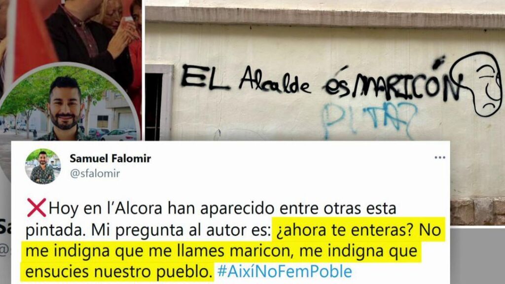 La respuesta del alcalde de Alcora tras las pintadas en las que le acusan de maricón