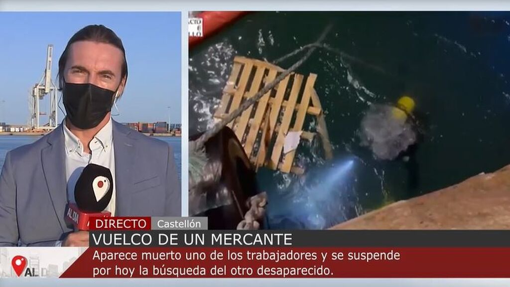 Encuentran el cadáver de uno de los hombres desaparecidos tras volcar un barco en el puerto de Castellón