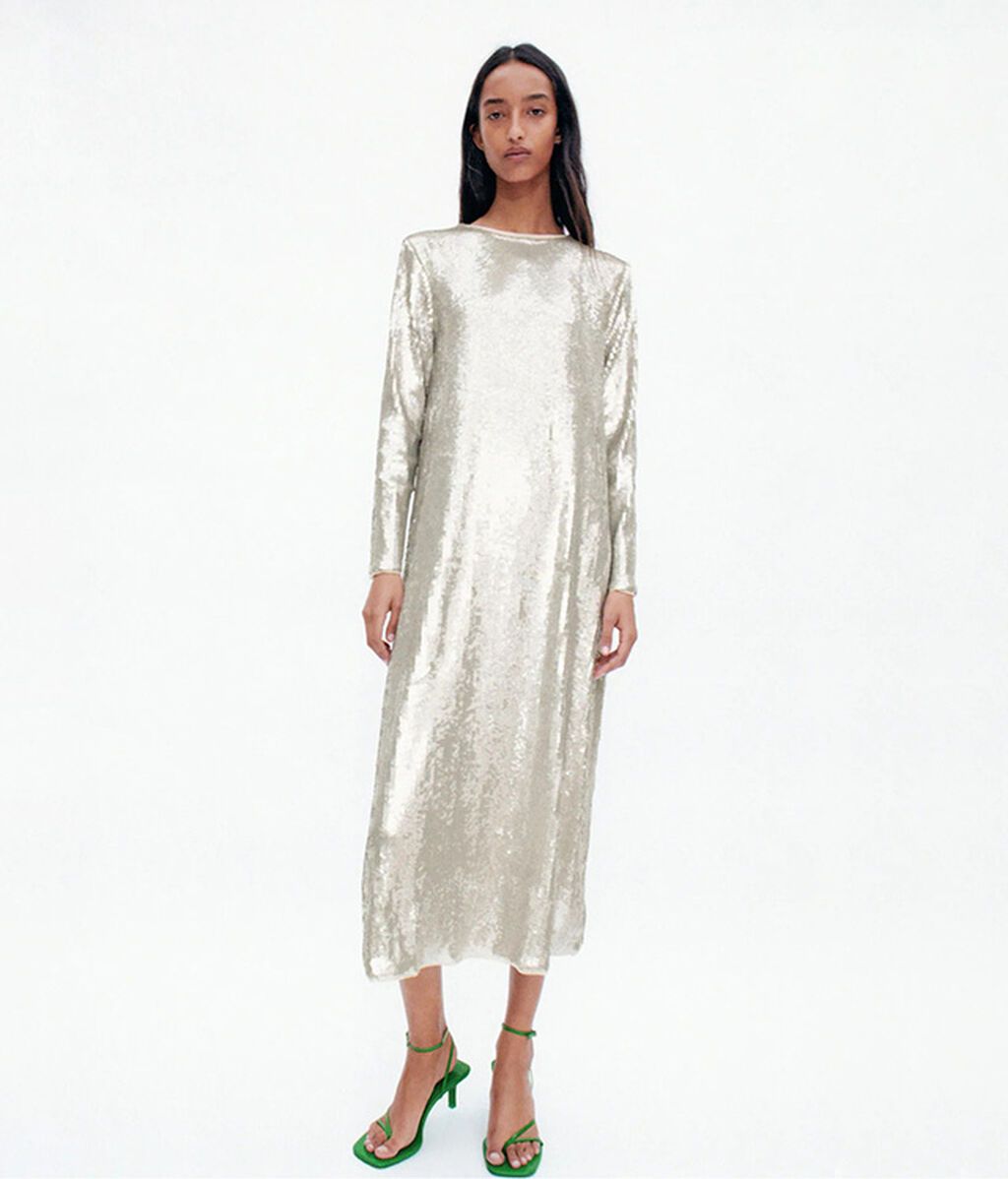 Vestido de lentejuelas de Zara
