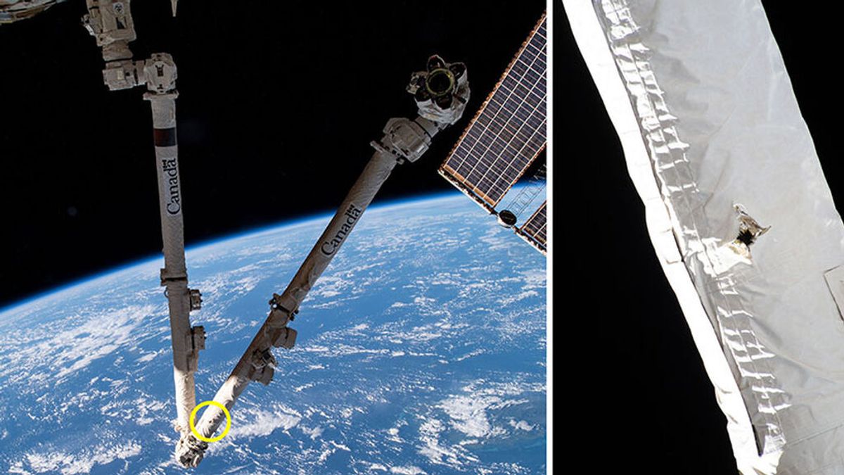 Un pedazo de basura espacial colisiona contra la Estación Espacial Internacional