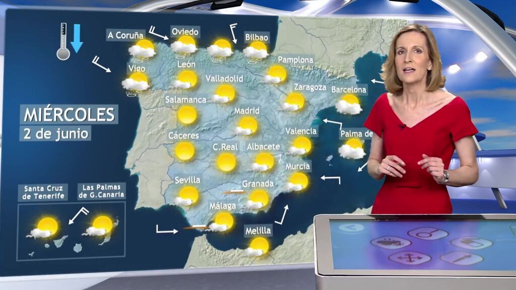 El tiempo para el miércoles en España