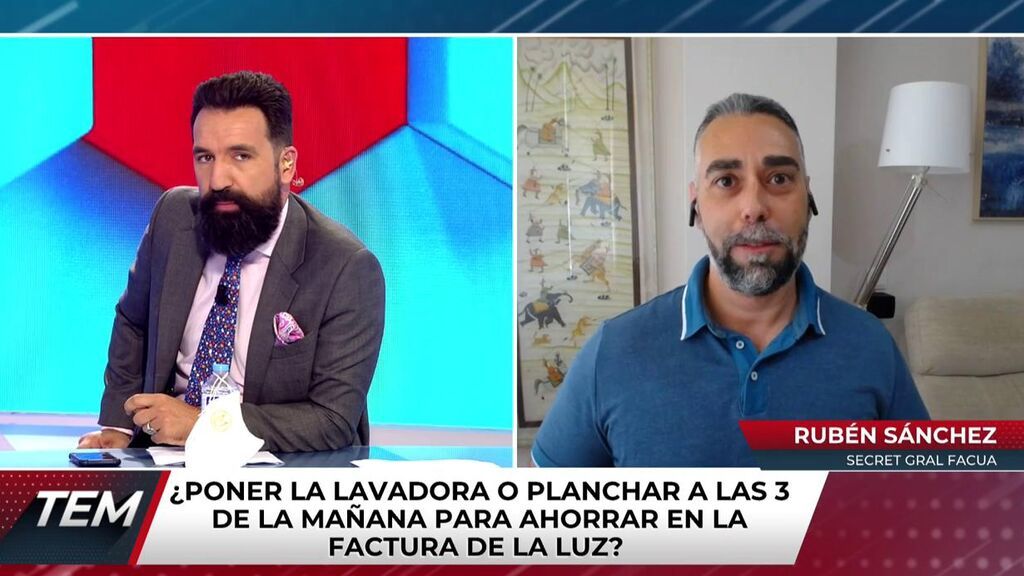 Rubén Sánchez, portavoz de FACUA: "Reservar la madrugada para planchar o poner la lavadora es un disparate"