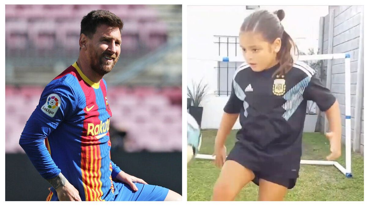 Una niña le dedica a Messi una 'clase de malabares' con la pelota y el argentino alucina: "Eres una genia"