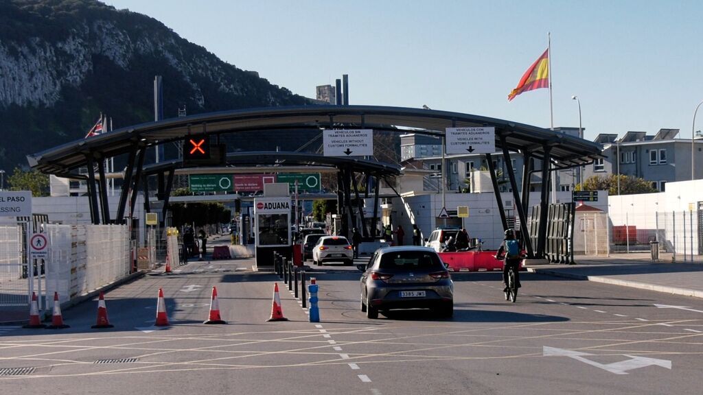 La frontera entre España y Gibraltar