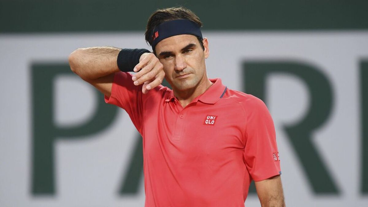 Roger Federer, en su partido de tercera ronda de Roland Garros.