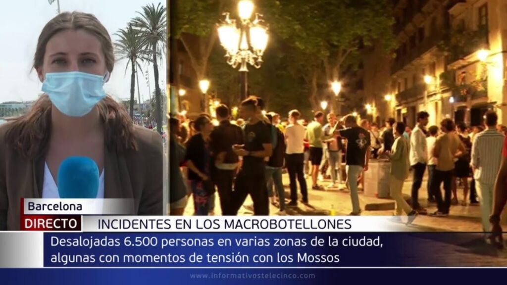 Botellones en Barcelona: desalojados este domingo más de 6.000 jóvenes