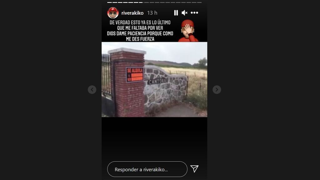 Kiko Rivera protesta en Instagram por el alquiler de Cantora
