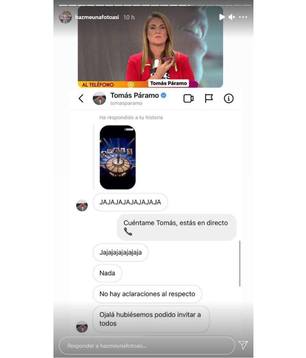 Tomás Páramo aclara por qué no estaba invitada Frubies al bautizo de su hija