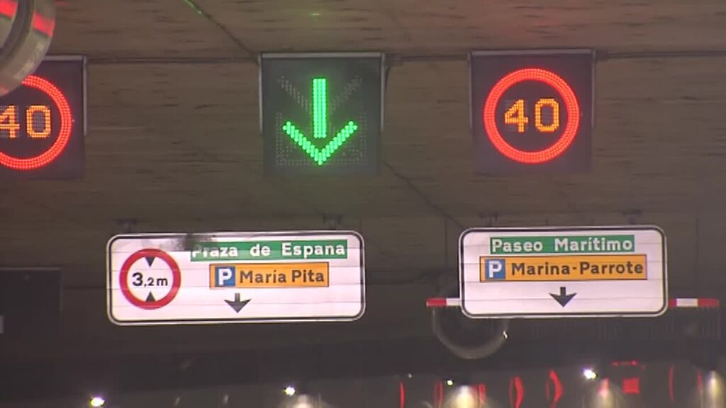 Accidentes en el túnel de María Pita en La Coruña