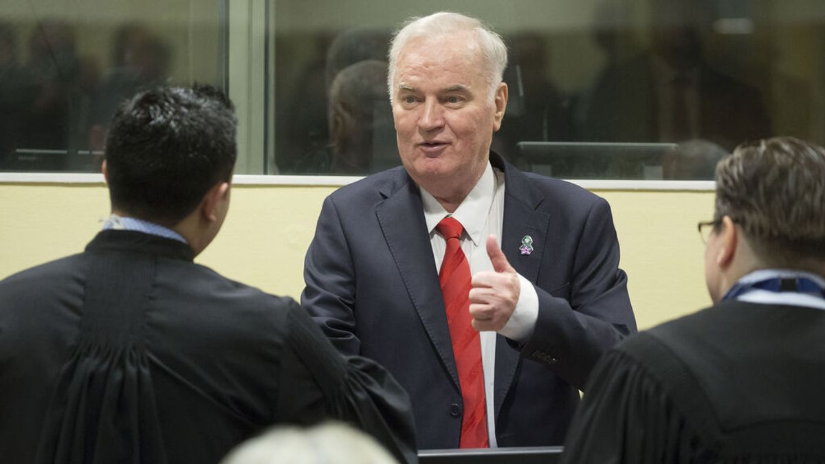 (NO publicar) El Tribunal de La Haya confirma la cadena perpetua a Ratko Mladic, 'el carnicero de los Balcanes' (NO publicar) El Tribunal de La Haya confirma la cadena perpetua a Ratko Mladic, 'el carnicero de los Balcanes'