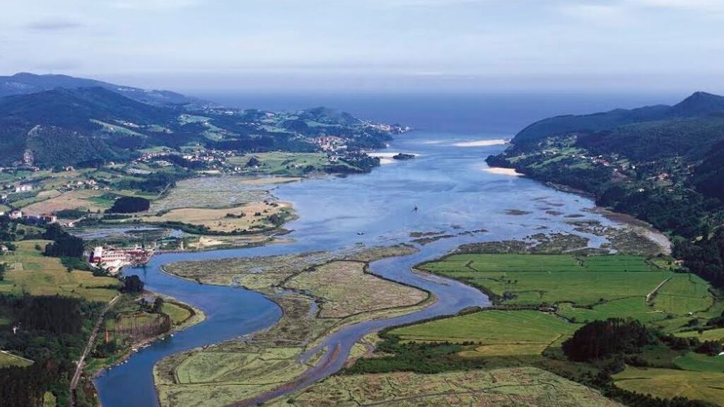 Imagen aérea de la Reserva de la Biosfera de Urdaibai