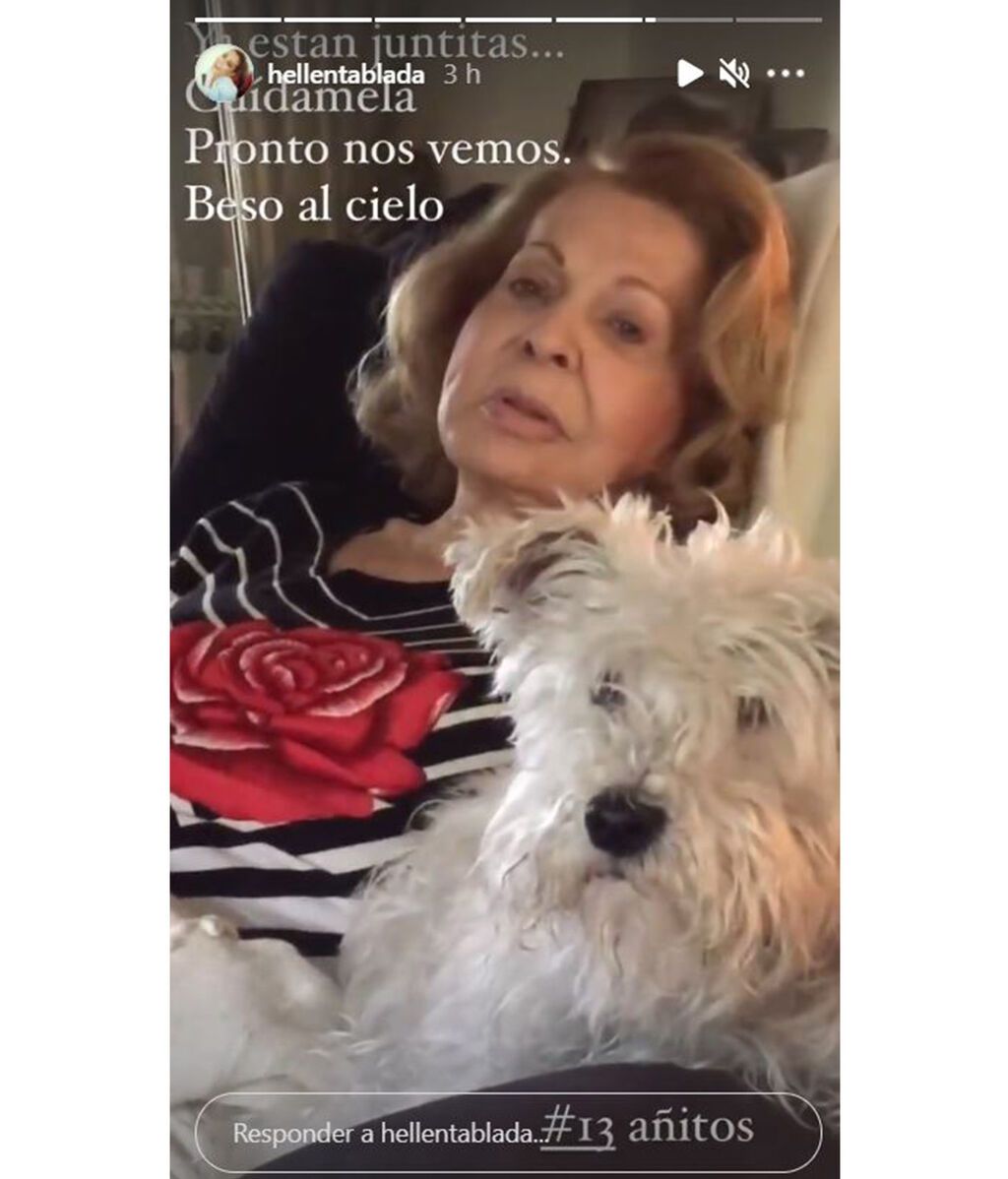 Elena Tablada despide a Sally, su mascota