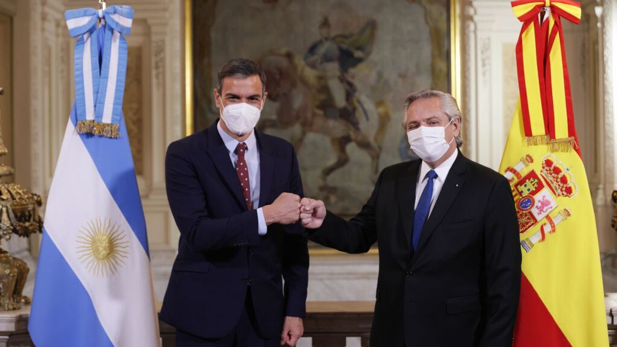Pedro Sánchez, junto al presidente argentino Alberto Fernández Pedro Sánchez, junto al presidente argentino Alberto Fernández