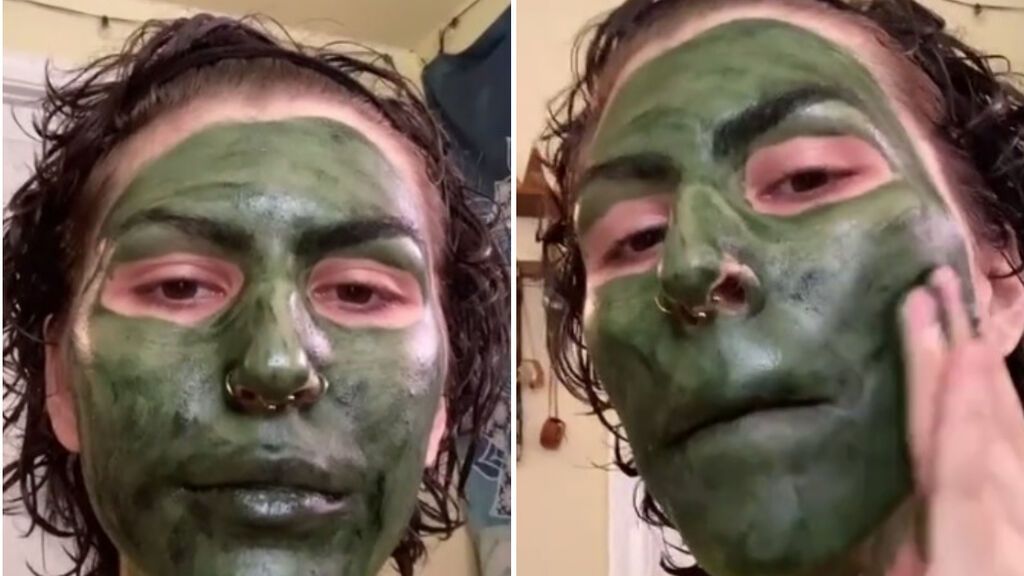 Su mascarilla facial la convirtió en Shrek