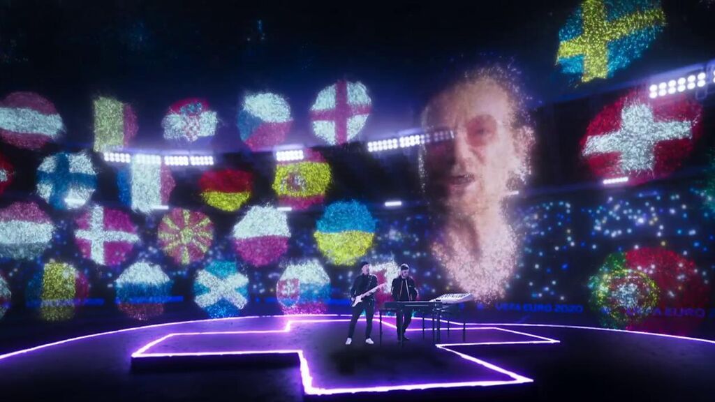Martin Garrix, Bono y Andrea Bocelli actúan en la ceremonia inaugural de la Eurocopa 2020