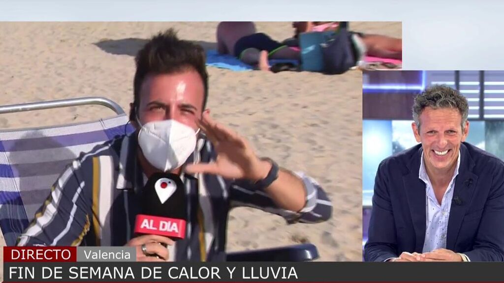 Joaquín Prat bromea con uno de los reporteros que conectaba desde la playa: “¡Jo***, de verdad!”