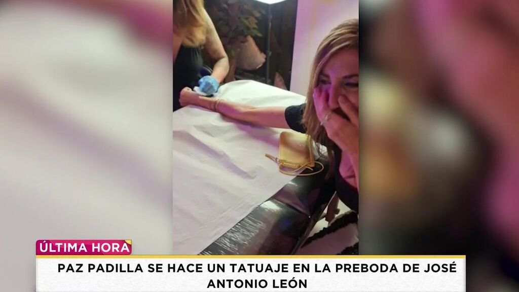 Paz Padilla se tatúa en la boda de José Antonio León