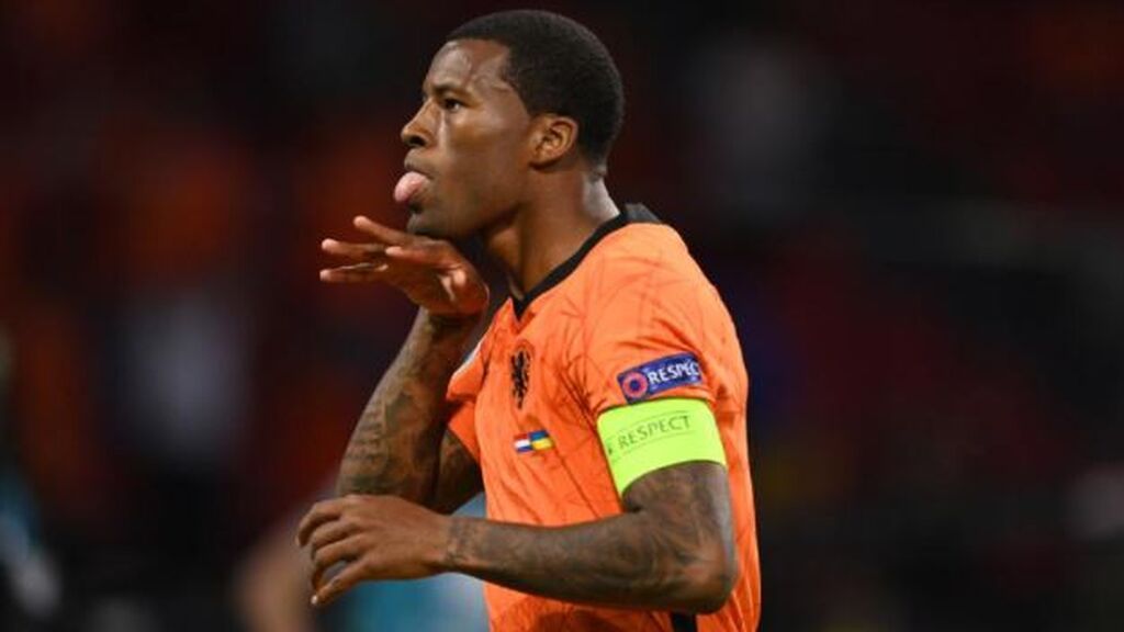 Wijnaldum no perdona: Primer gol de Países Bajos tras un rechace del portero de Ucrania