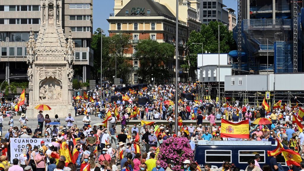 Concentración en Colón contra los indultos a presos independentistas