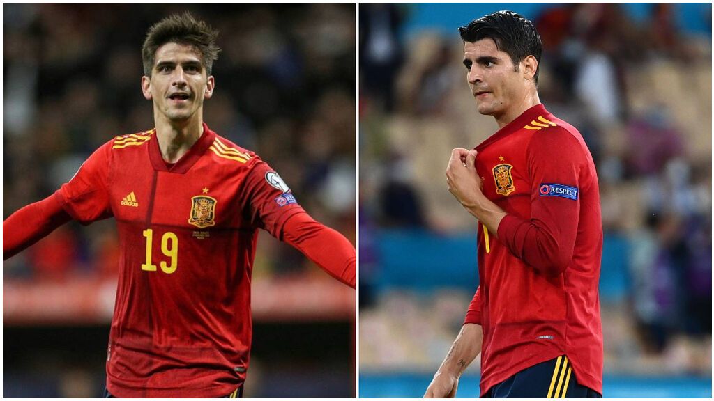 Morata y Gerard Moreno, los delanteros de la Selección.