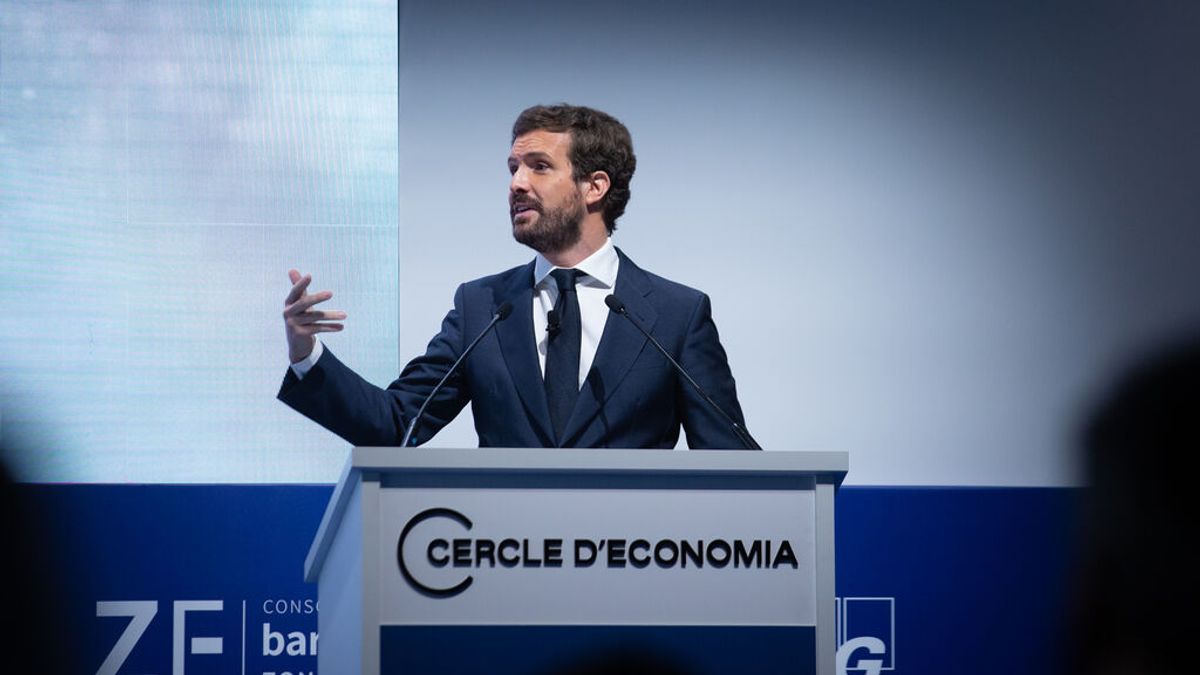 El líder del PP, Pablo Casado, interviene en el Círculo de Economía El líder del PP, Pablo Casado, interviene en el Círculo de Economía