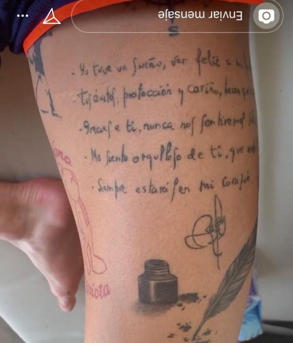 Tatuajes de Sergio Ramos en honor a su familia
