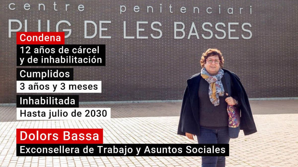 Dolors Bassa, indultada parcialmente de su condena de 12 años de cárcel Dolors Bassa, indultada parcialmente de su condena de 12 años de cárcel
