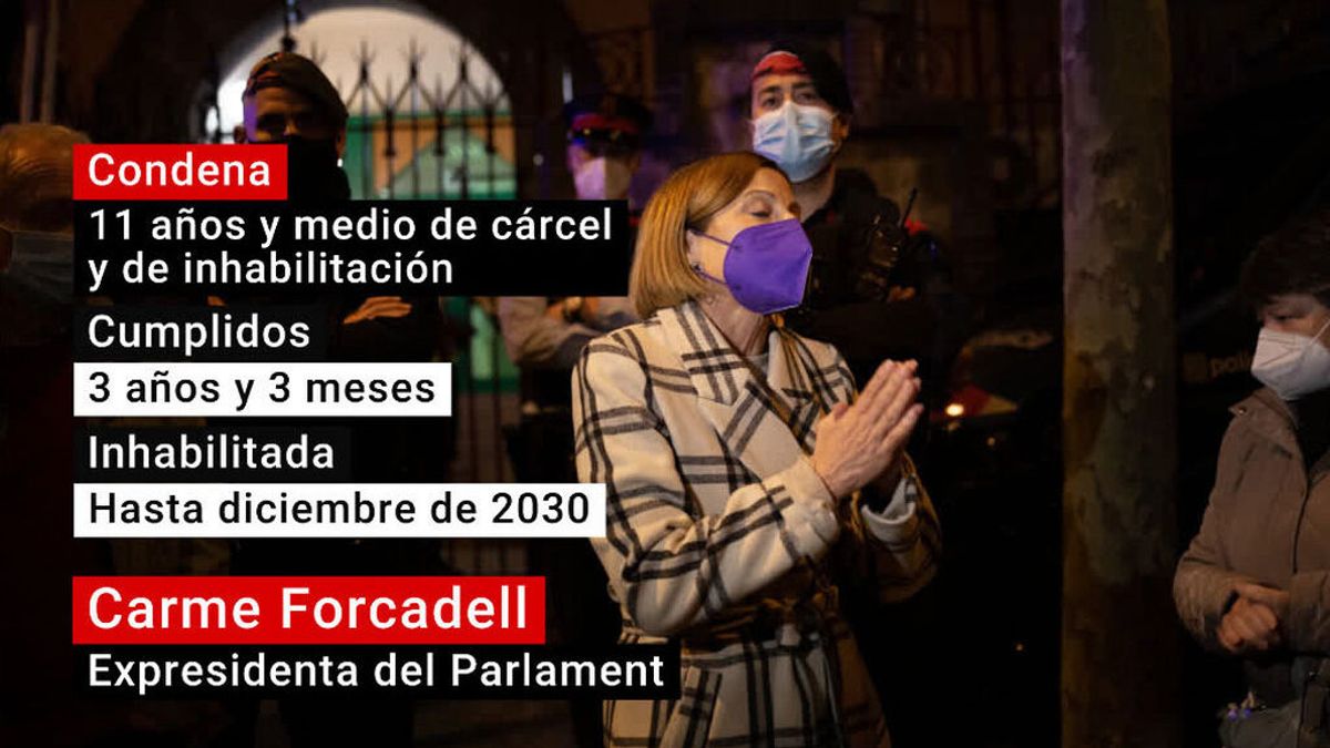 Carme Forcadell, indultada por su condena de once años y medio de cárcel Carme Forcadell, indultada por su condena de once años y medio de cárcel