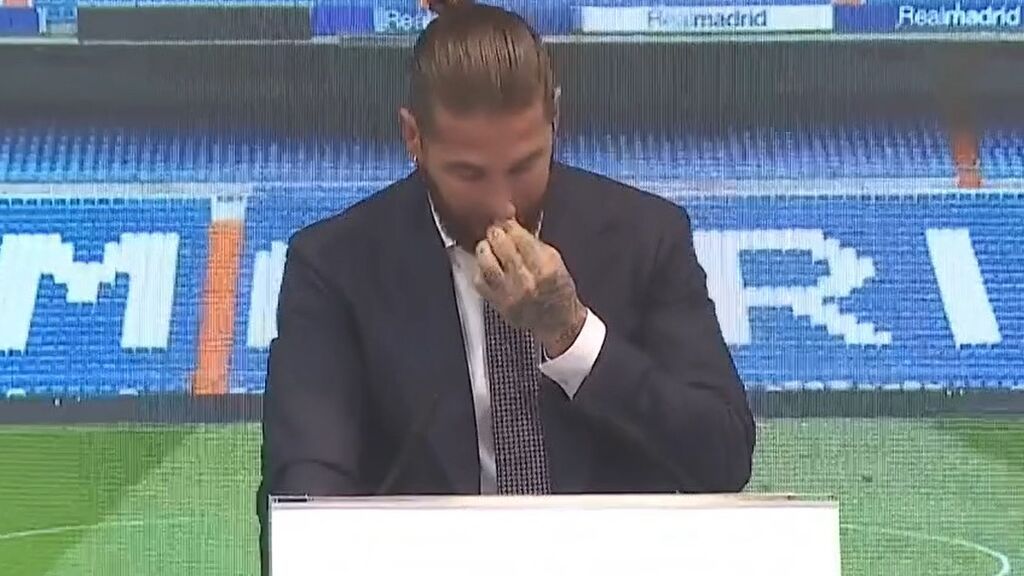 Sergio Ramos se emociona en su discurso de despedida del Real Madrid