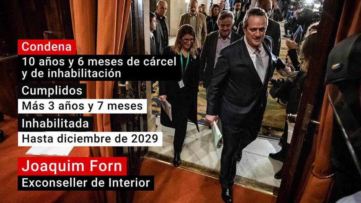 Joaquim Forn, indultado parcialmente de su condena de diez años y medio Joaquim Forn, indultado parcialmente de su condena de diez años y medio