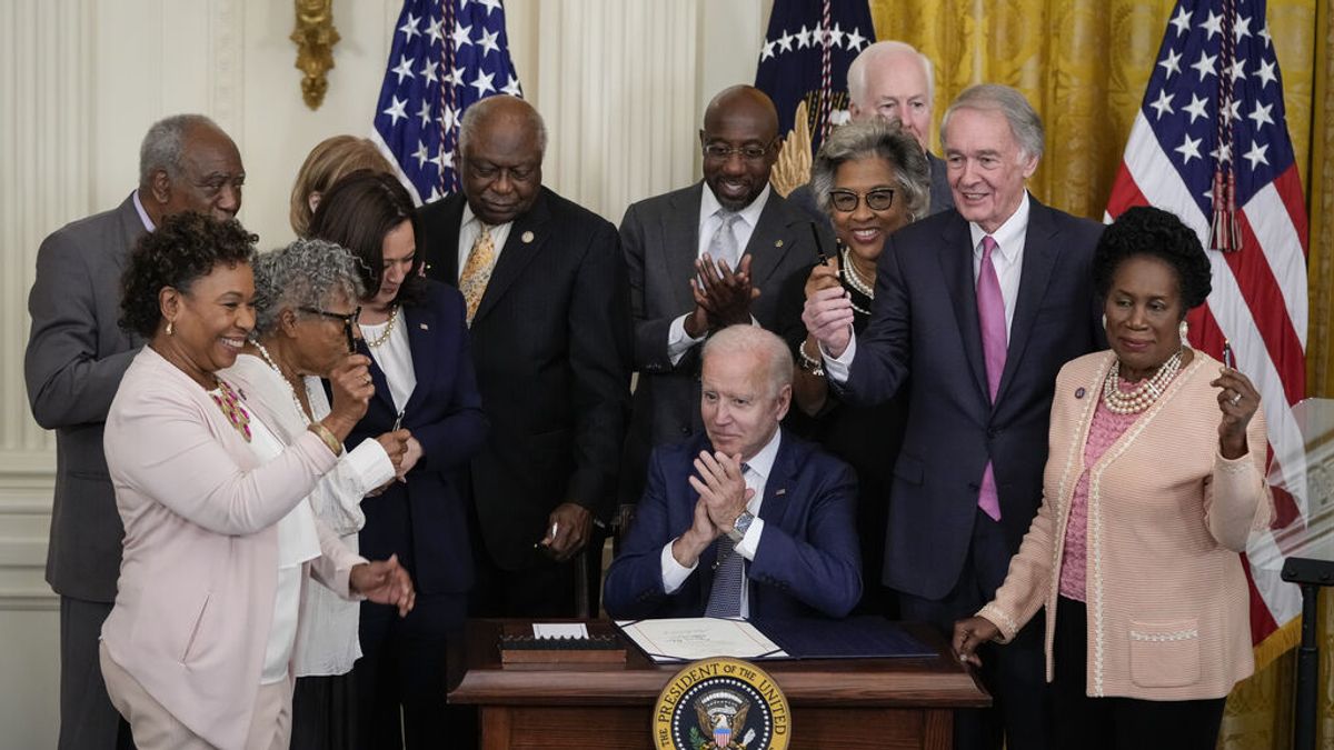 Biden declara fiesta nacional el Juneteenth, celebración del fin de la esclavitud Biden declara fiesta nacional el Juneteenth, celebración del fin de la esclavitud