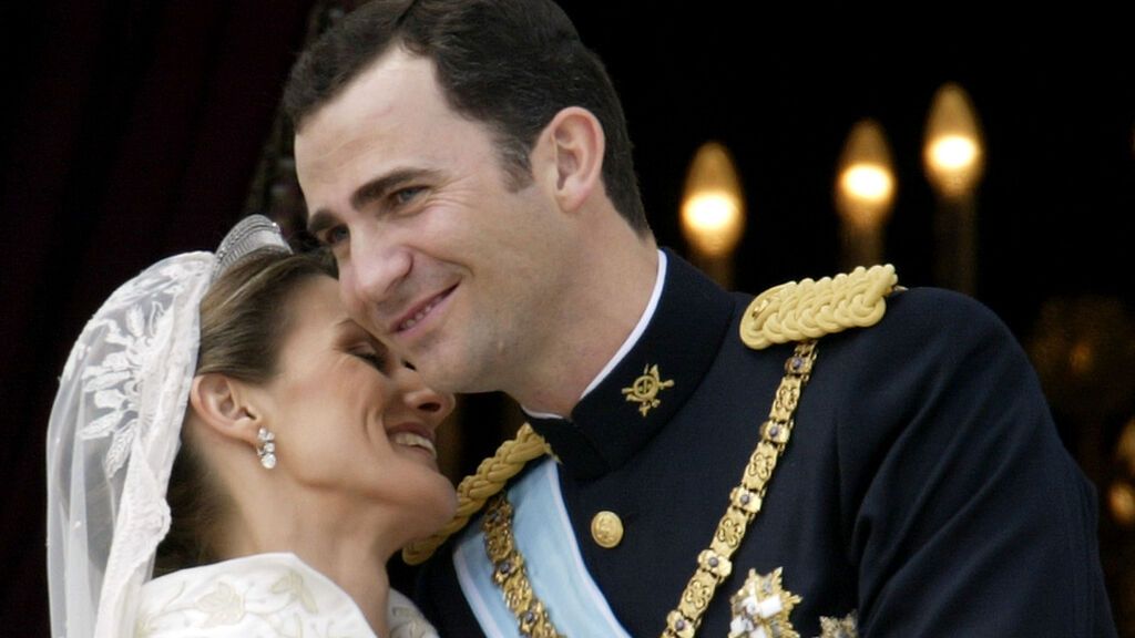 Felipe y Letizia, en su boda (2004)