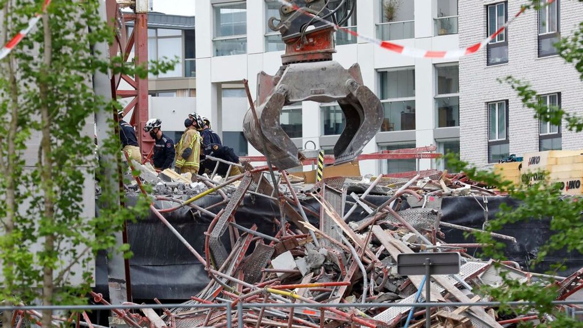 Dos muertos y cuatro desaparecidos al colapsar una escuela en construcción en la ciudad belga de Amberes