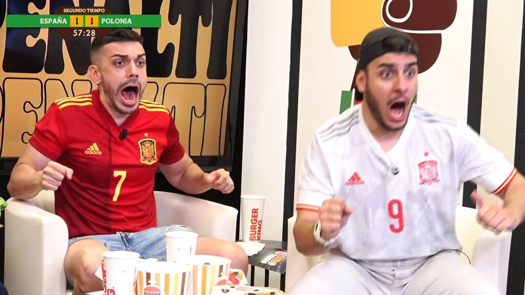 Reacción de nuestros influencers ante el gol de Polonia y el penalti fallado de Gerard Moreno