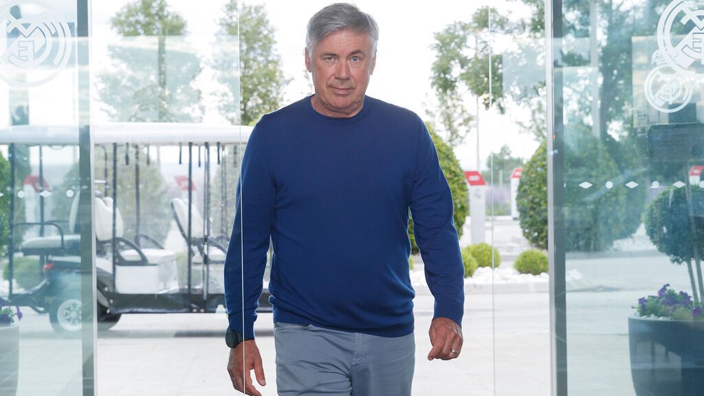 Ancelotti, en Valdebebas.