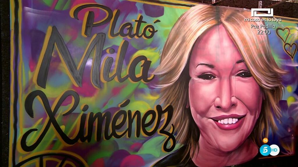 El grafiti que presidirá el plató de 'Sálvame' en homenaje a Mila Ximénez
