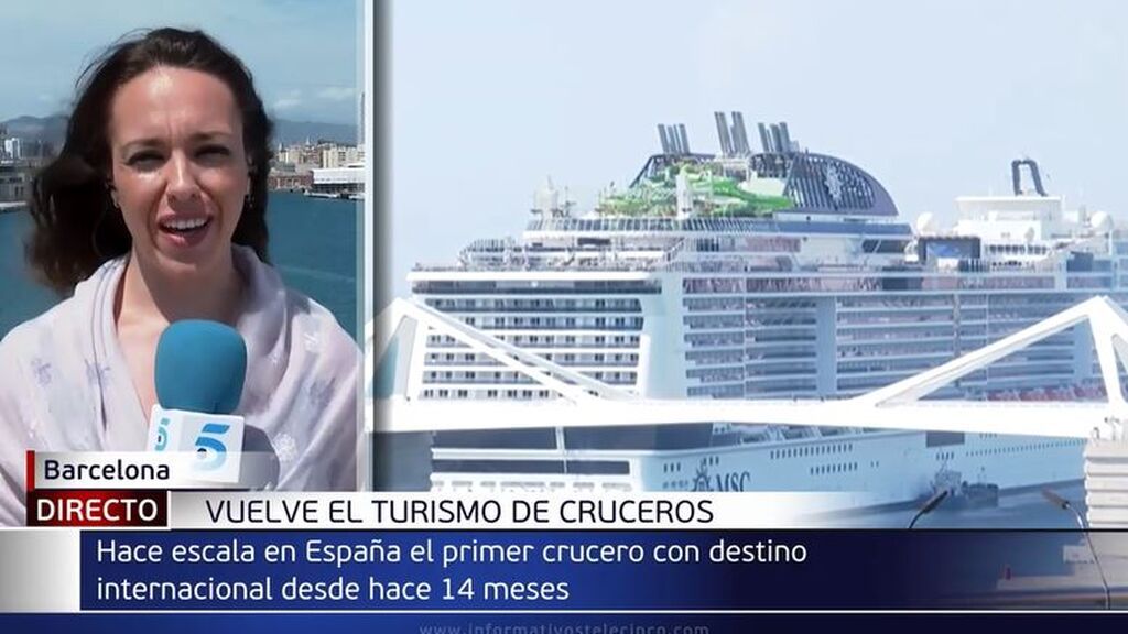 Llega a Barcelona el primer crucero desde el inicio de la pandemia con 2.500 pasajeros