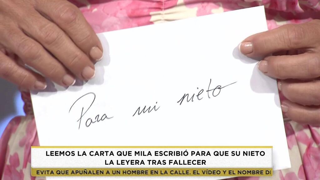 La carta de Mila Ximénez a su nieto