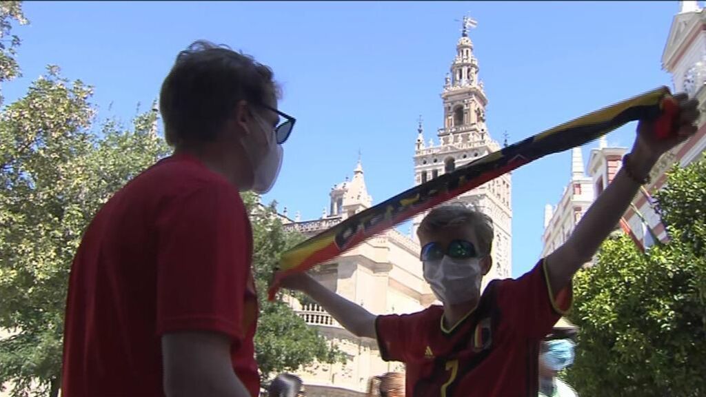 8.000 portugueses y un millar de belgas toman Sevilla para ver jugar a sus selecciones