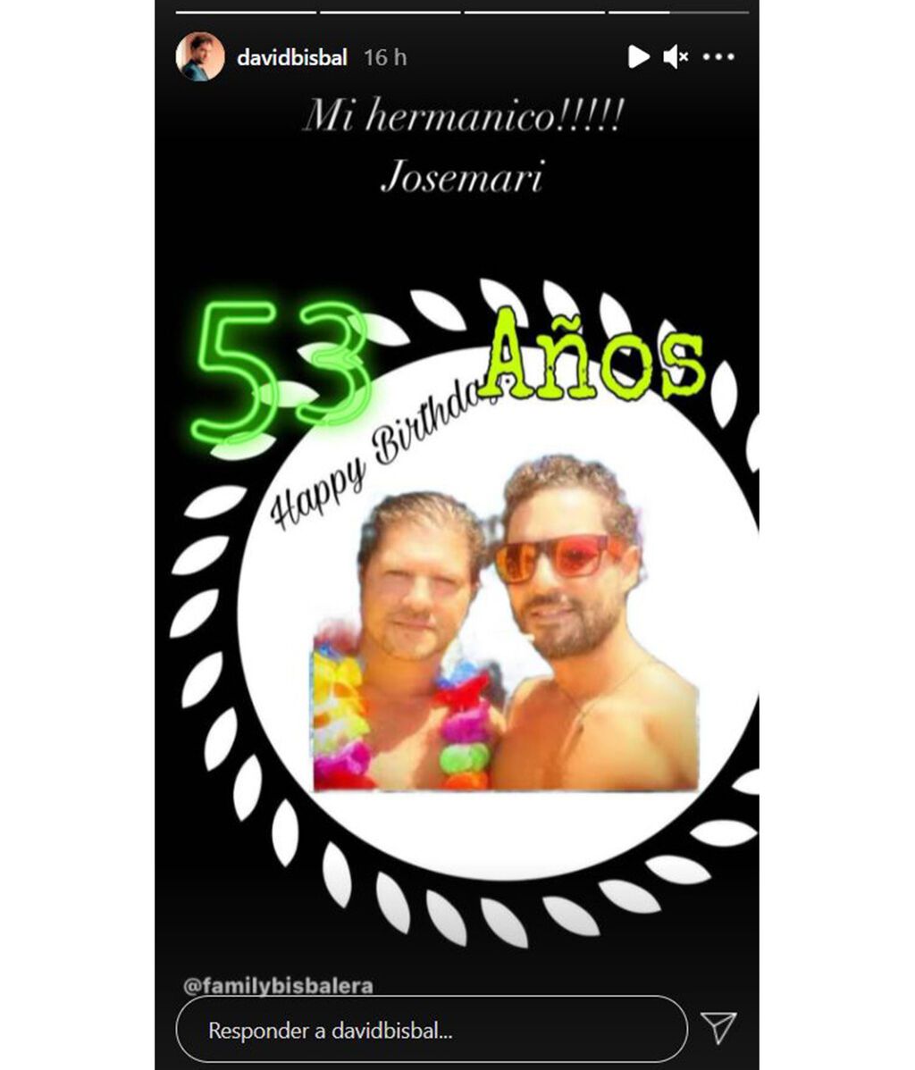 David Bisbal felicita a su hermano José María por su cumpleaños