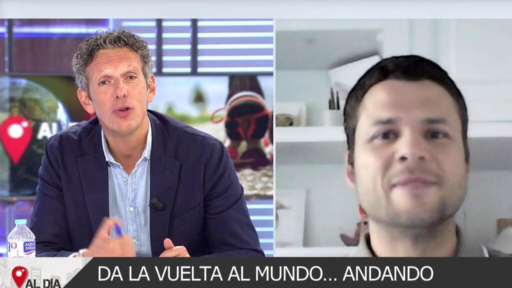 Joaquín Prat, rendido ante la proeza de Nacho Dean, primer español en dar la vuelta al mundo caminando: “Envidio la experiencia”