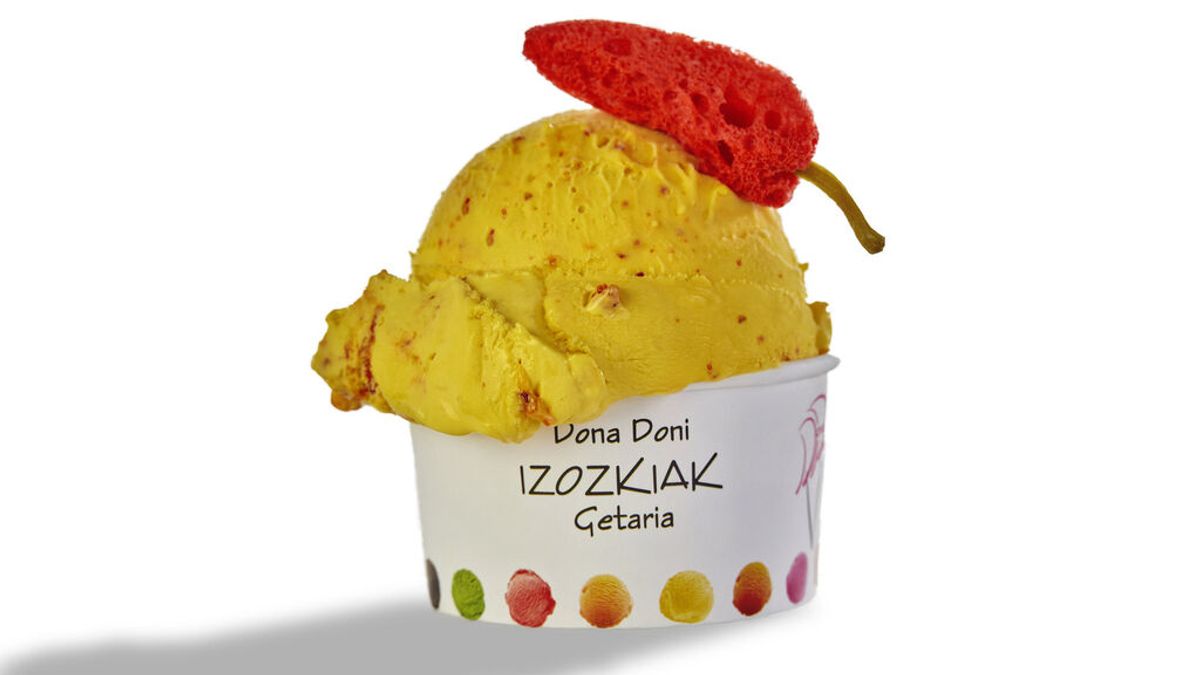 Helado de mango y pimiento de Ezpeleta Helado de mango y pimiento de Ezpeleta