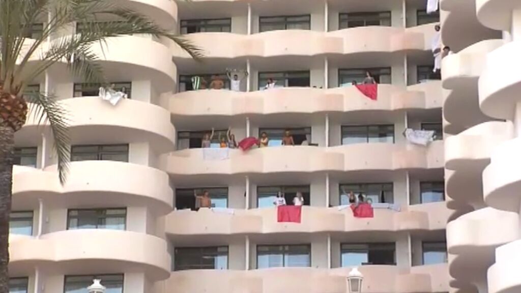 Protestas de estudiantes confinados en Palma