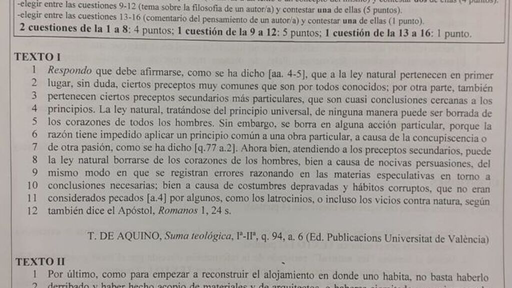 preguntas examen filosofía ebau valencia