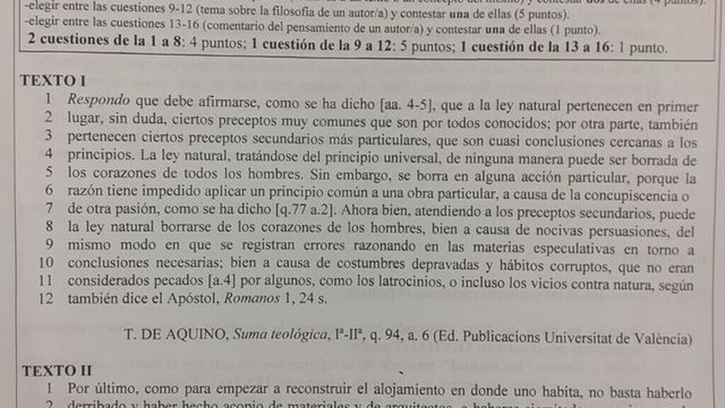 preguntas examen filosofía ebau valencia